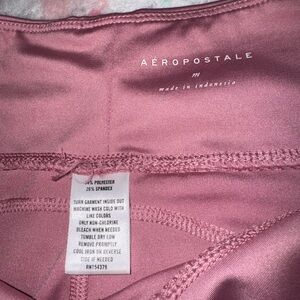 Aeropostale Leggings Size medium Blush Pink Ribbed Ankle Length